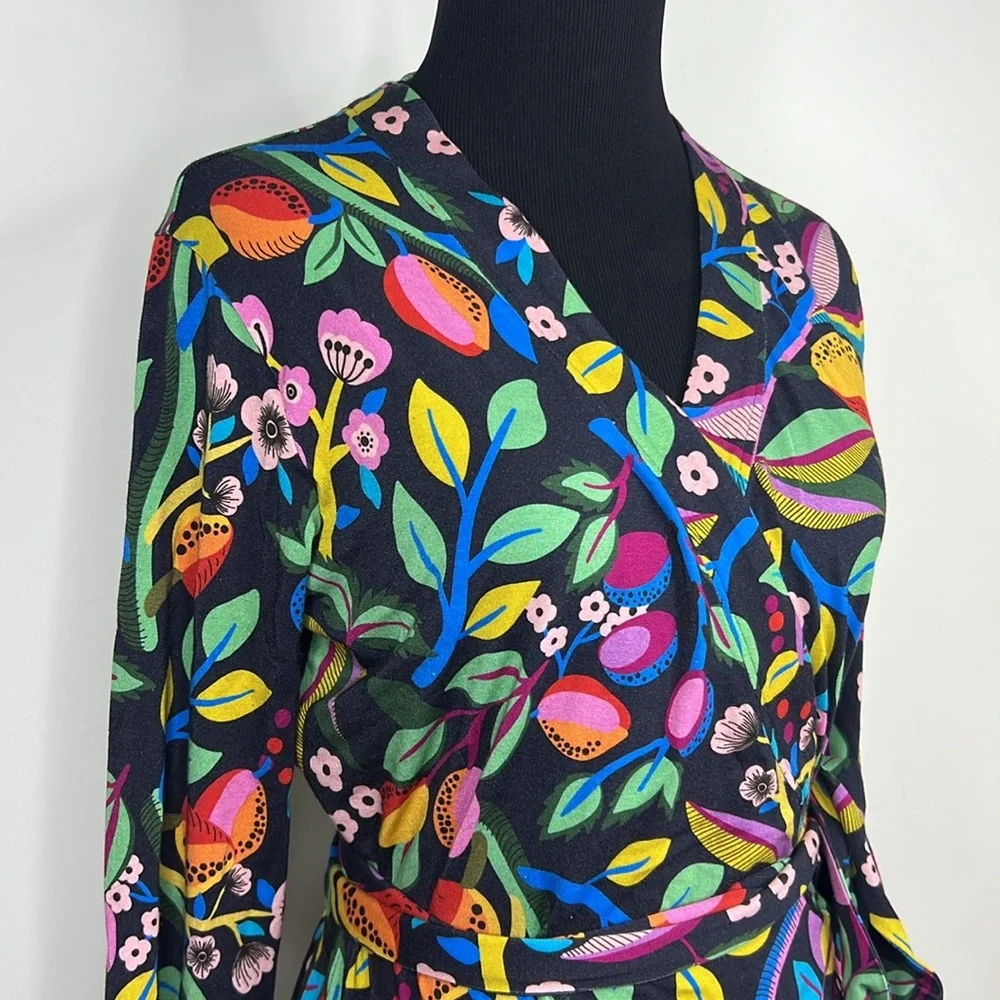 TUCKER NYC Jersey Wrap Dress in Fruit of Abundance XS - Picture 2 of 8